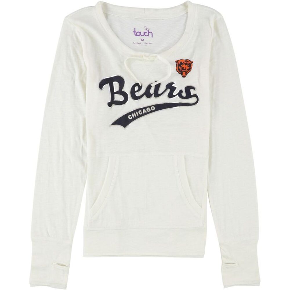 Touch Womens Chicago Off-Whiters Drawstring Graphic T-Shirt, Off-White, M, DM